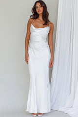 Palma Low Back Strappy Maxi Dress White